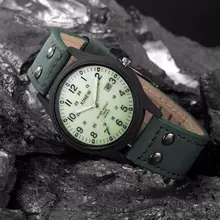 Relojes clásicos Vintage para hombre a la moda militar relogio masculino a prueba de agua fecha reloj de cuero hombre # D