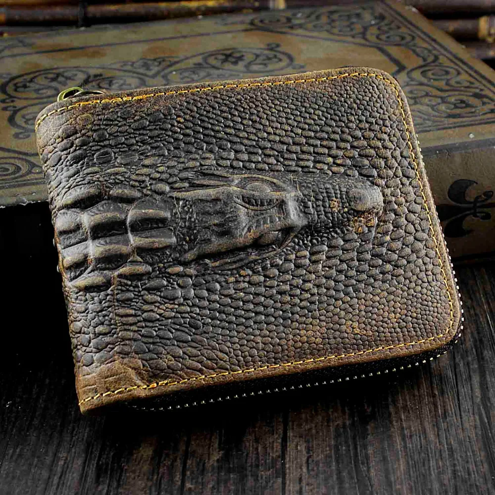 

NEW Men's Wallet Crocodile clutch wallet (Genuine cowhide leather)