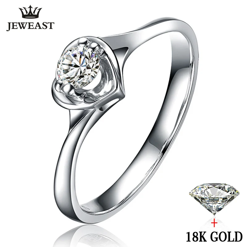 Natural diamond Ring 18k Gold Wedding Female Propose Engagement Anniversary Custom 2017 New Hot Sale Women