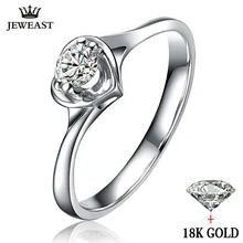 Natural diamond Ring 18k Gold Wedding Female Propose Engagement Anniversary Custom 2017 New Hot Sale Women