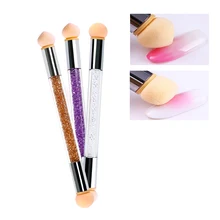 1 шт. двухсторонний лак для ногтей Цветущая градиентная точечная ручка светотерапия губка Smudge карандаш для маникюра, инструменты Сменные косметические слоенки