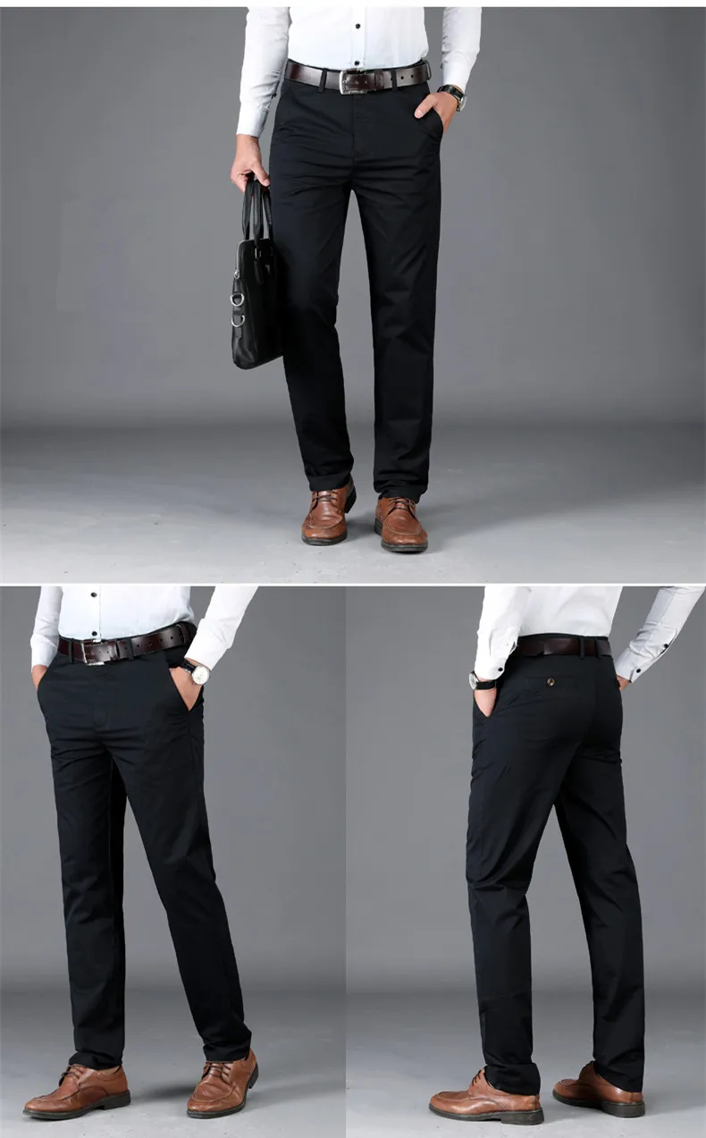 Колмаков 2019 Для мужчин s Повседневное Штаны плоские длинные обтягивающие мужские брюки Fit 100% хлопок Безразмерные брюки Для мужчин