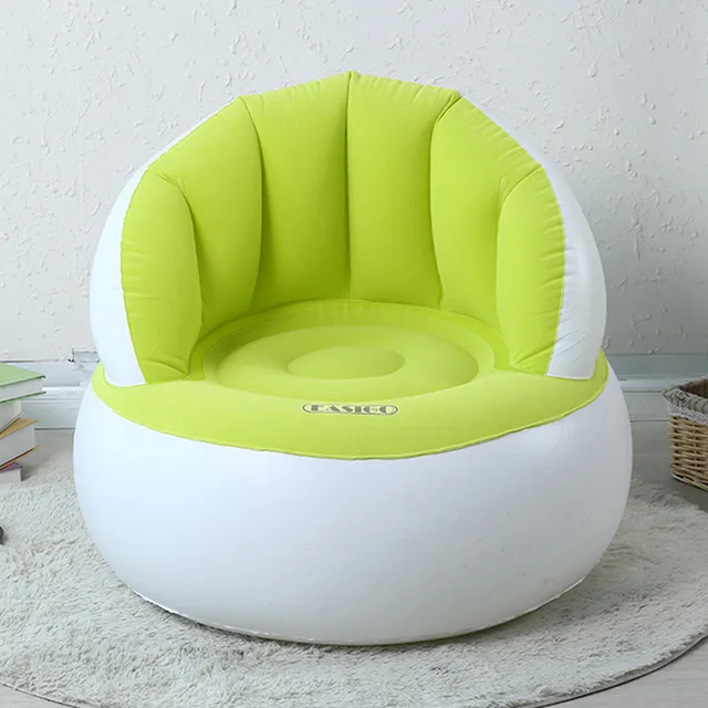 Us 32 08 Flocked Inflatable Sofa Lazy Chair Single Folding Cute Creative Kids Bedroom Living Room With Foot Pump In