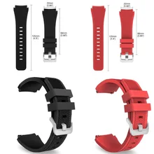 22mm vitesse s3 classique/frontière silicone bracelets montres bracelet en caoutchouc pour samsung gear s3 montre bandes classique bretelles bracelet