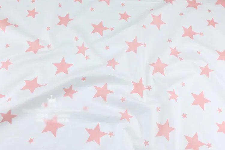 50x50 см саржевая хлопковая ткань для DIY лоскутное шитье подушки детское платье постельные принадлежности украшения материал звезды волна