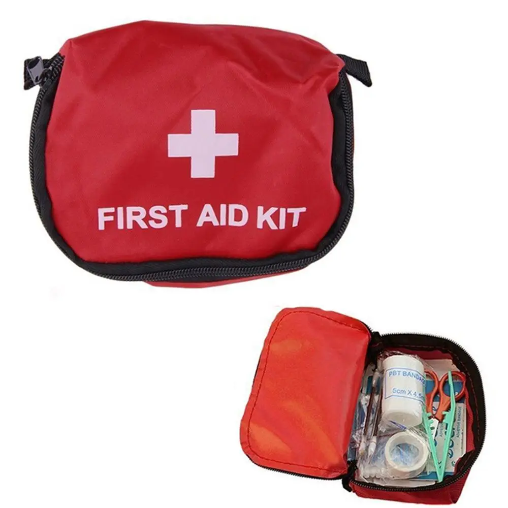 Портативная аптечка для первой помощи, сумка для экстренной медицинской помощи, набор для путешествий, пустая сумка для выживания в таблетках, набор для экстренной помощи, посылка, аксессуары для путешествий - Цвет: 14x10cm red