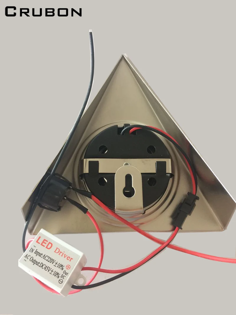 CRUBON маленький треугольник с Светодиодная лампа в шкаф 4 шт./партия