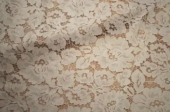 

10 yards ivory cord lace fabric with florals, bridal lace fabric, alencon lace fabric, cord lace fabric with peonies