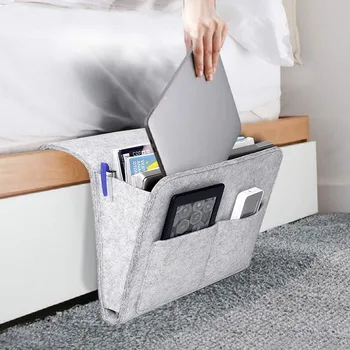 

Felt Bedside Caddy Anti-Slip Hanging Storage Bed Rails Dorms Bunk Beds Book Remote Organiser