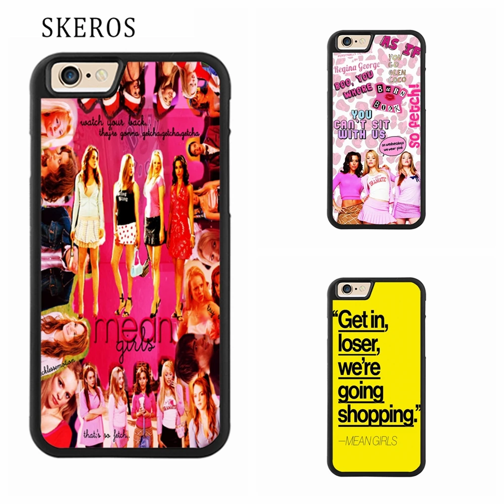 SKEROS Pink Mean Girl phone case for iphone X 4 4s 5 5s 6 6s 7 8 6 plus