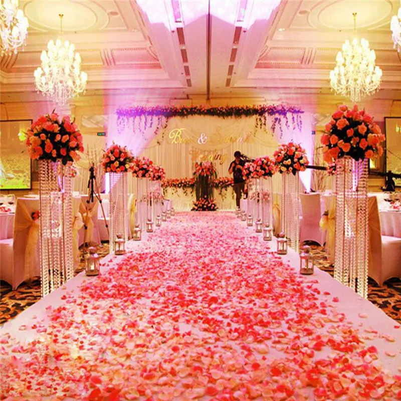 

100PCS/Pack Artificial Red Rose Petals Artificial Flowers Roses Petal Leaf Silk For Wedding Home Decoration DIY Scrapbooking