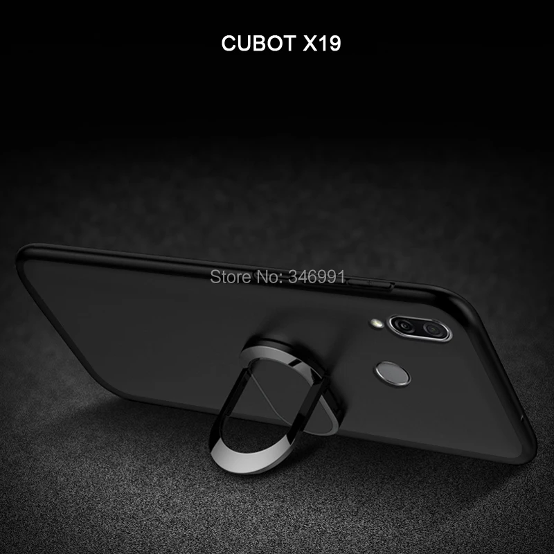 Cubot X19 чехол для Cubot X19 чехол Роскошный 5,93 дюймов мягкий черный силиконовый магнитный автомобильный держатель чехол s для Cubot X19 Fundas