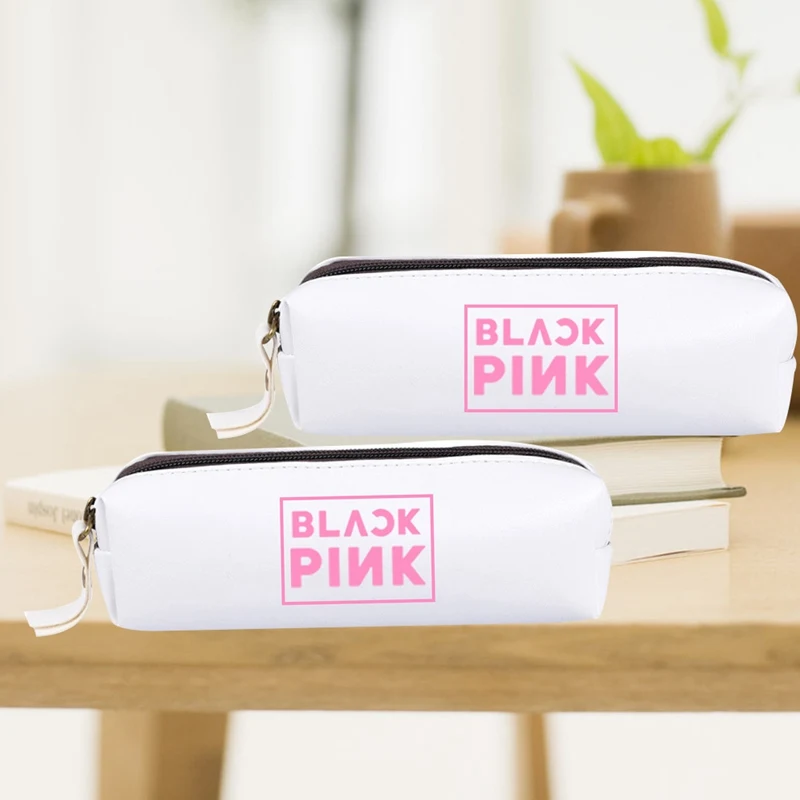

1 Pcs Kawaii Kpop BLACKPINK PU Pencil Case Storage Organizer Pen Bag Fans Stationery Gifts