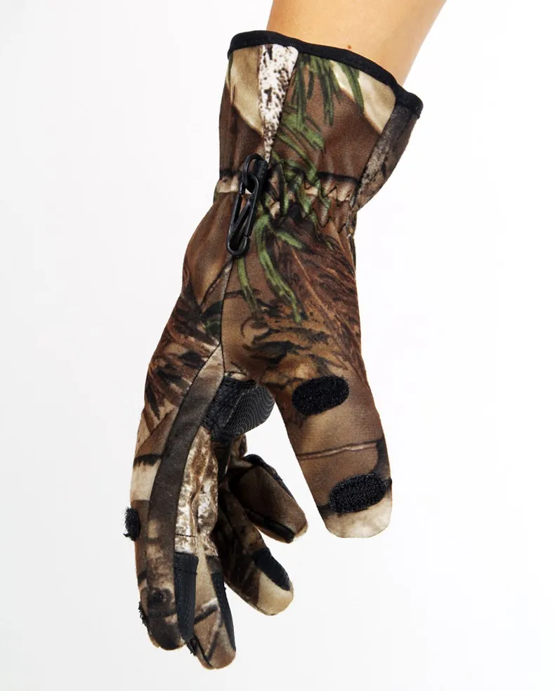 Camouflage Outdoor Warm Bionic Windproof Waterproof Anti skid Hunting Movement Gloves Winter Men Touch Screen Hiking Mountain Climbing Gloves (4)