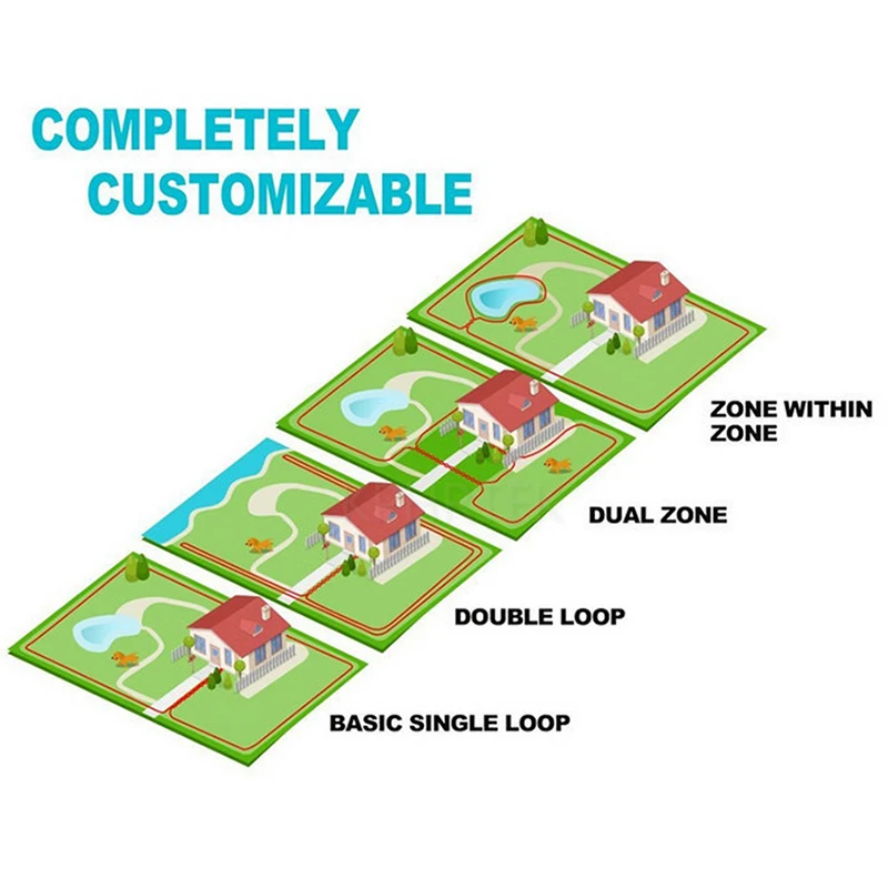 Pet Fence In-Ground Electric Dog Fence Rechargeable Electric Dog Training Collar Receivers Pet Containment System W-227B For Dog8