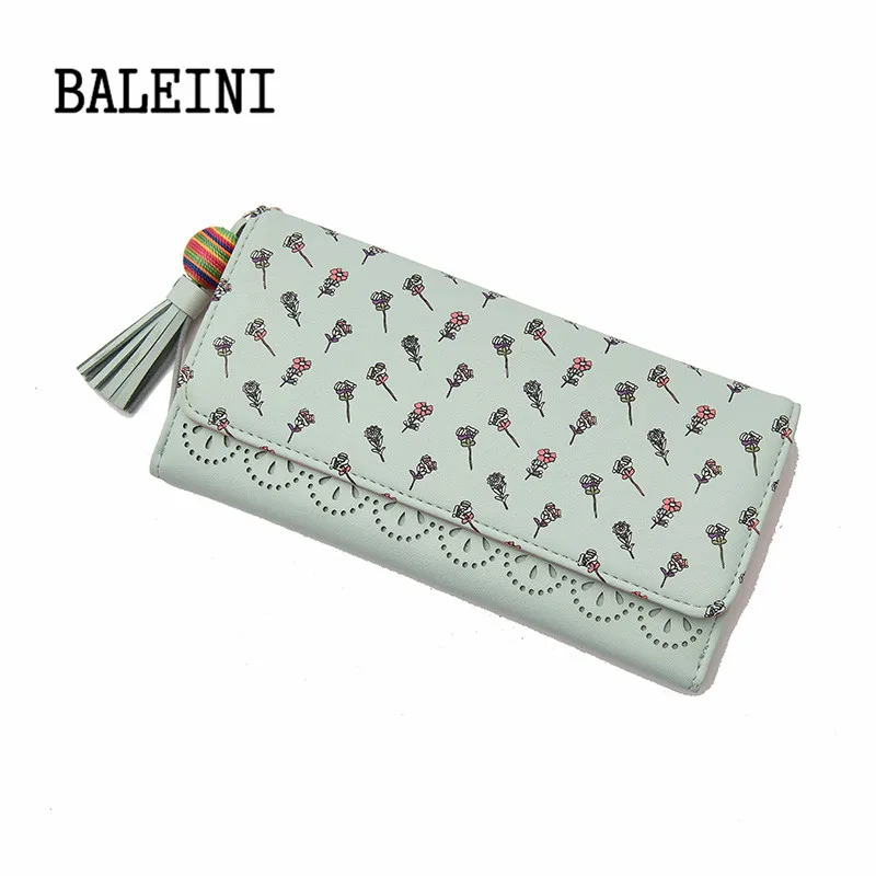 

2019 Fashion Leather Wallets and Purses Women Leaf flowers Out Long Wallet Phone Bag Card Holder Coin Pocket Purses Money Bags