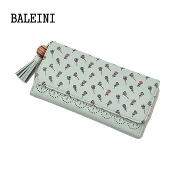 

2019 Fashion Leather Wallets and Purses Women Leaf flowers Out Long Wallet Phone Bag Card Holder Coin Pocket Purses Money Bags