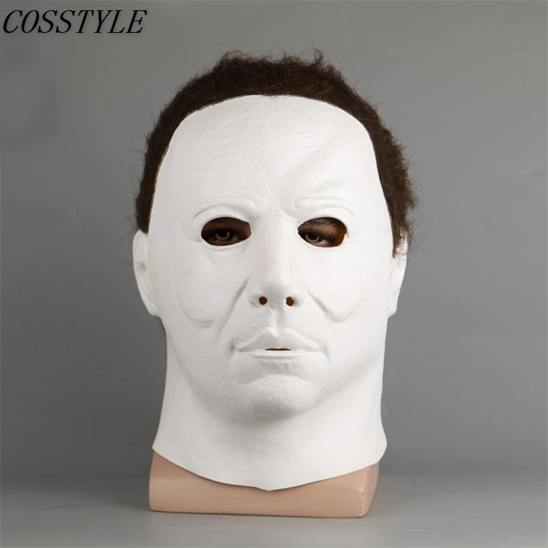 

2018 New Movie Halloween Mask Cosplay Michael Myers Mask Adult Full Head Latex Mask Scary Horror Halloween Party Masks Handmade