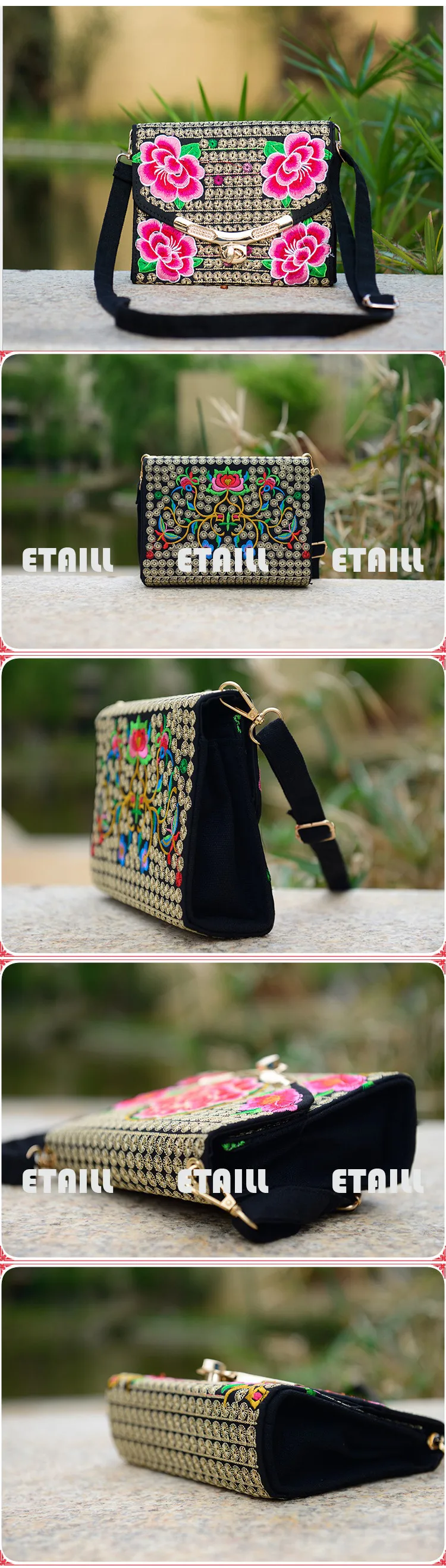 Embroidered Floral Bags