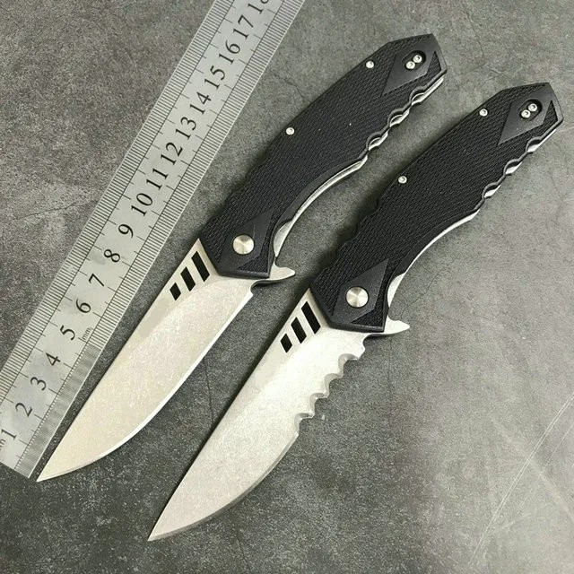 

Hot SALE R1701 8CR13 Blade Folding Knife ABS Handle Outdoor Camping Hunting Survival Knife Karambit Top Military EDC Knives