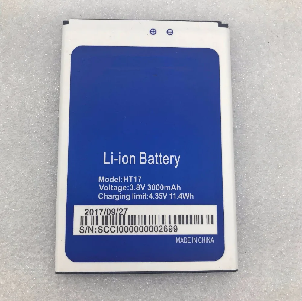 

For HOMTOM HT17 Battery For HOMTOM HT17 Pro Bateria Accumulator AKKU 3000mAh
