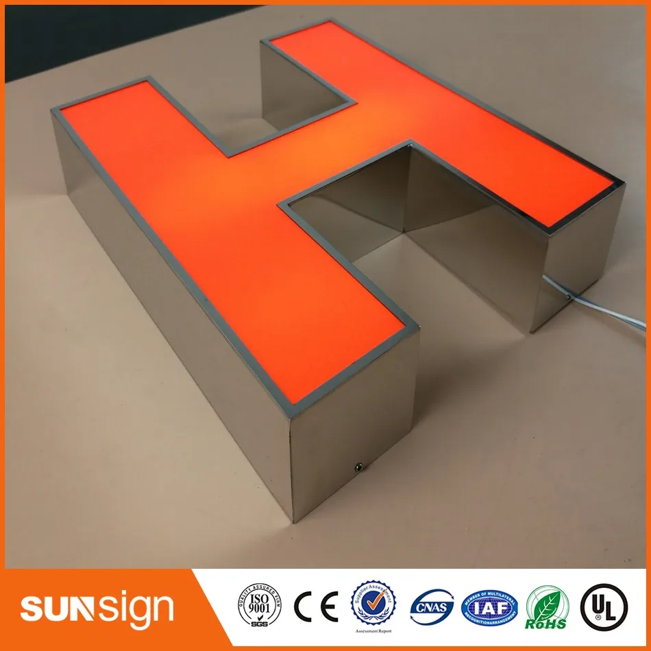 

light letter led sign 3D illuminated acrylic letter sign