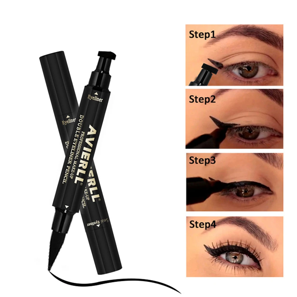 

1 PC Double-headed Liquid Eyeliner Makeu Sexy Waterproof Printing Eyeliner Stamp Pencil Cat Eye Cosmetics Seal Eyeliner TSLM2