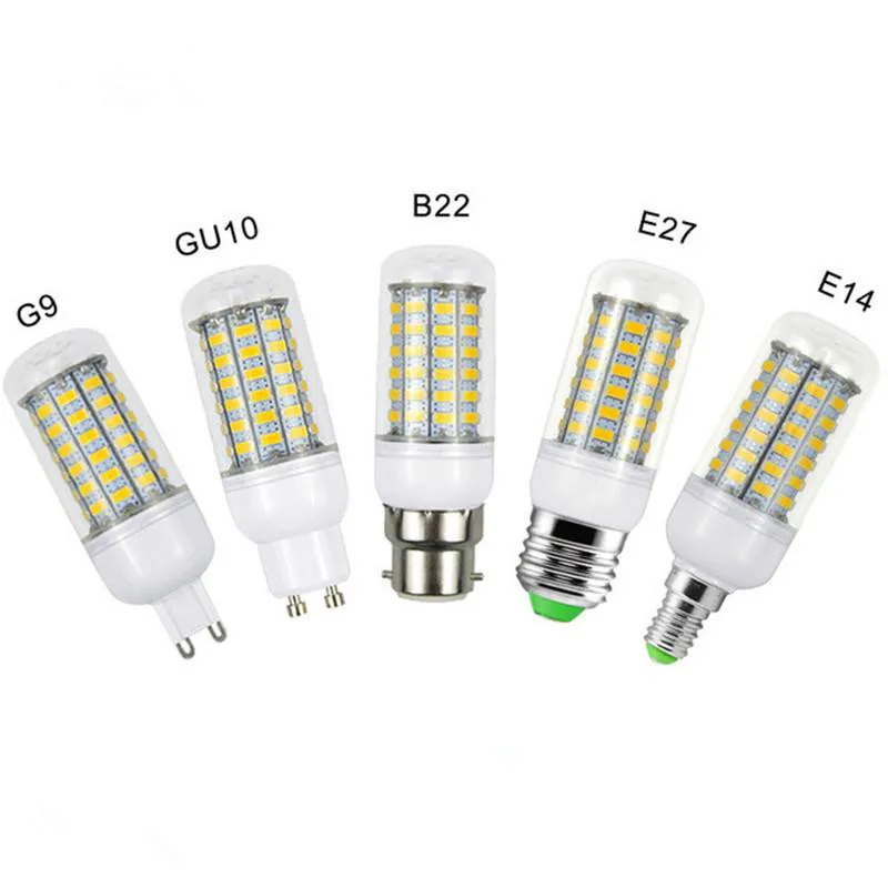 

SMD5730 E27 GU10 B22 E14 G9 LED lamp 7W 12W 15W 18W 220V 110V 360 angle SMD LED Bulb Led Corn light 24LED