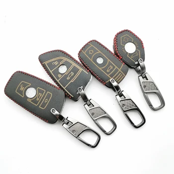 

For BMW M3 M4 X5 X3 X4 X5 X6 1 2 3 4 5 7 Series E38 E39 E46 E53 E60 E61 E63 E64 Genuine Leather Car Key Bag Car Key Cover Case