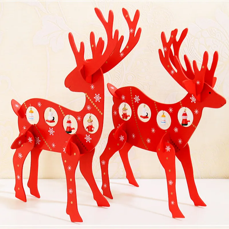Deer Christmas Elk Figurines christmas decorations for home Hotel set