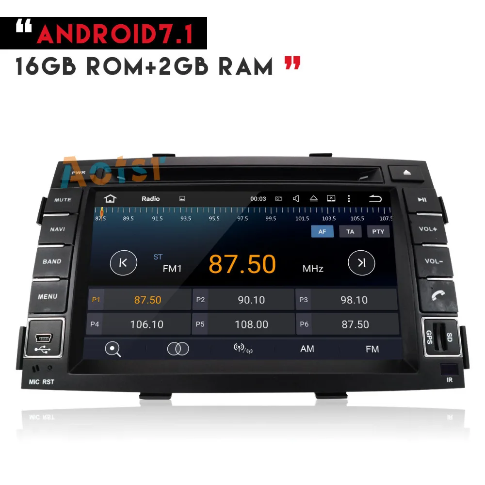 Perfect 2G+32G android 7.1 car dvd for kia sorento 2010 2011 2012 2 din in dash car stereo gps nagavition headunit 2
