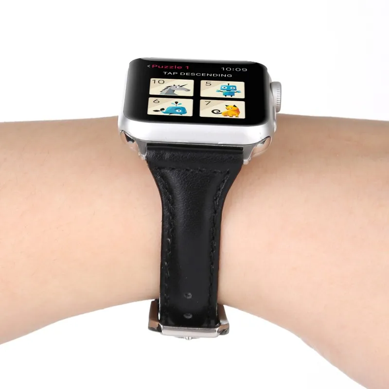 Аксессуары для часов Ремешок для Apple Watch Band 44 мм 42 мм и Apple Watch ремешок из натуральной кожи 40 мм 38 мм браслет для iwatch