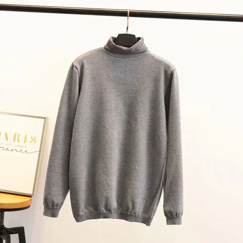 Sweater Turtleneck Pullovers Women Plus Size Casual Thin Solid Long Sleeve Knitted Sweaters 5 Colors KKFY3011 Sweater Turtleneck Pullovers Women Plus Size Casual Thin Solid Long Sleeve Knitted Sweaters 5 Colors KKFY3011
