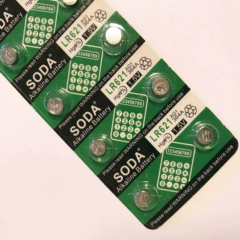 10Pcs Watch Electronic Batteries AG1 LR621 SR621sw 364A 1.5V 6.8*2.1mm LR60 Alkaline Button Cell Battery For Watch Calculator 10Pcs Watch Electronic Batteries AG1 LR621 SR621sw 364A 1.5V 6.8*2.1mm LR60 Alkaline Button Cell Battery For Watch Calculator