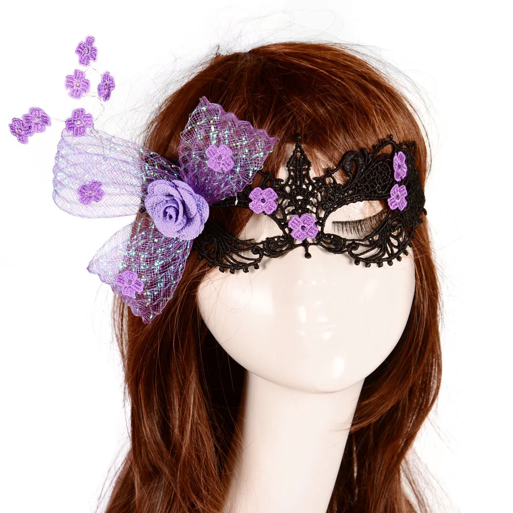 Halloween Sexy Lady Lace Party Cutout Eye Mask for Masquerade Nightclub Gorgeous Butterfly Red Crystal Xmas Adult Game 5022 |