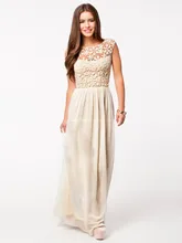 Attraktive A-linie U-ausschnitt Bodenlangen Abendkleid Kleid 2015 Kleid Backless Sleeveless F1807