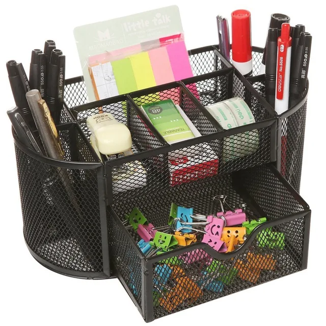 Mesh Collection Oval Supply Caddy Desktop Organizer Office Drawer Mesh Collection Oval Supply Caddy Desktop Organizer Office Drawer With Pen Holder Black