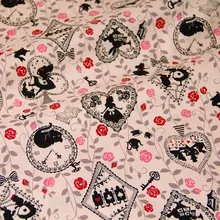 Полметра японская Kokka хлопковая ткань Лоскутная стеганая ткань для шитья винтажная Алиса в стране чудес C