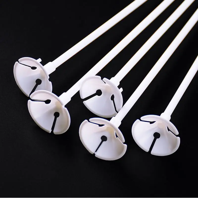 

New 20Pcs PVC White Balloon Sticks Holders with Cups for Wedding Party Decoration DIY Birthday Party Decoration Accessories