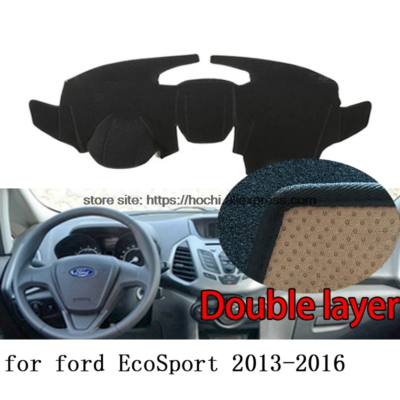For ford Ecosport 2013 2016 Double layer Silica gel Car Dashboard Pad