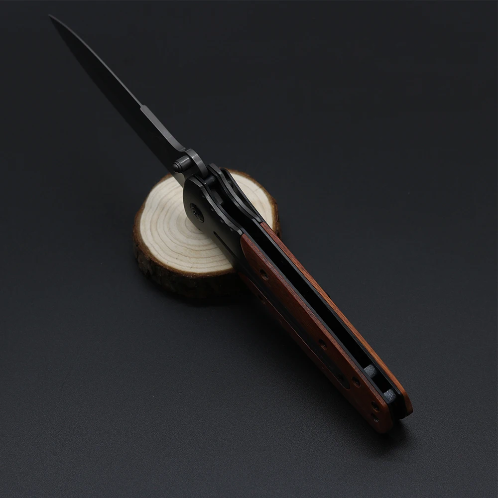 DA59 Folding Knife Tactical Knife 3CR13MOV Camping Hiking Essential Equipment Wild Rescue Survival Knife Wood+Aluminium Handle DA59 Folding Knife Tactical Knife 3CR13MOV Camping Hiking Essential Equipment Wild Rescue Survival Knife Wood+Aluminium Handle