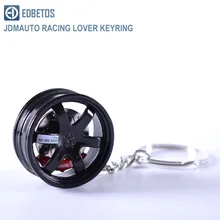 EDBETOS автомобильный тюнинг обод колеса брелок для ключей вращающееся колесо Авто турбо брелок JDM с тормозными дисками ступица брелок для Benz racing