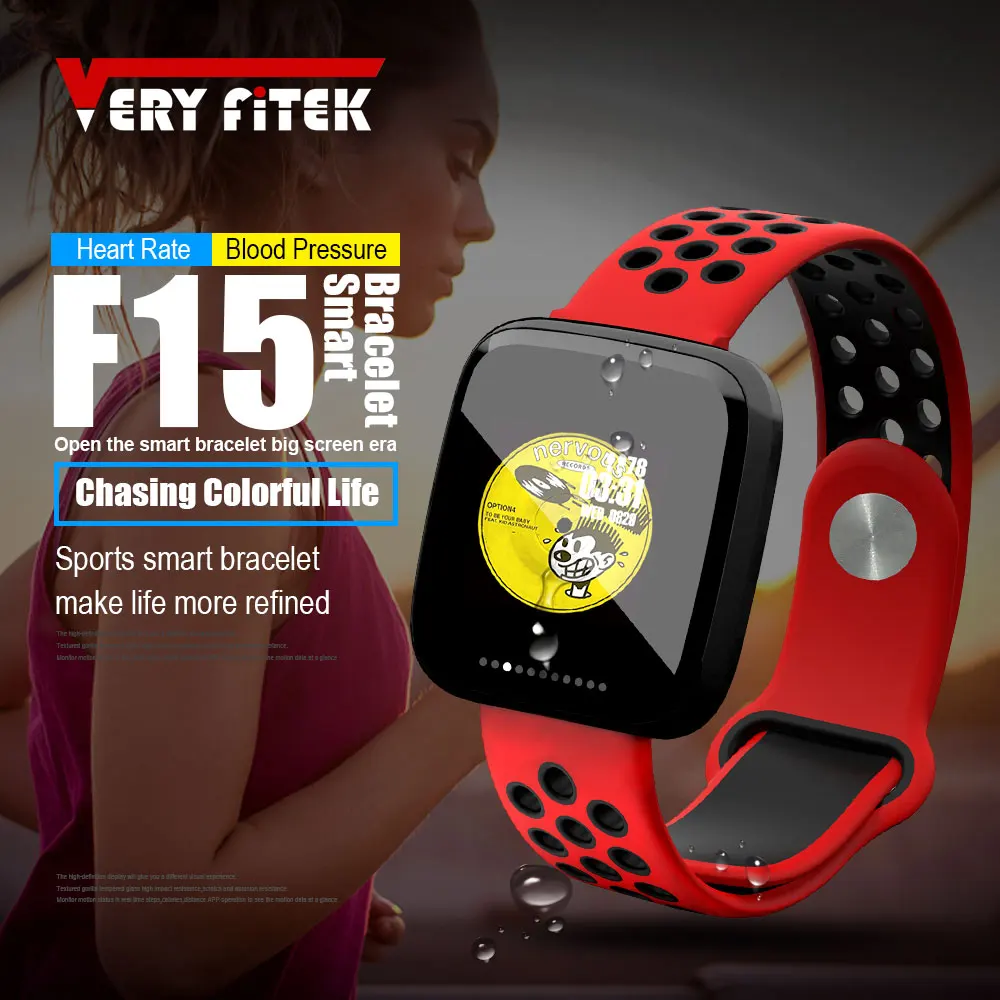 VERYFiTEK F15 кровяное давление умные часы монитор сердечного ритма спортивные IP67