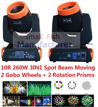 Prijzen Hot Koop 260W Spot Beam 10R Lamp Sharpy Beam Moving Head Licht Dmx512 Combi 3D Spot Beam Wassen 3in1 feature DJ Disco Podium Verlichting