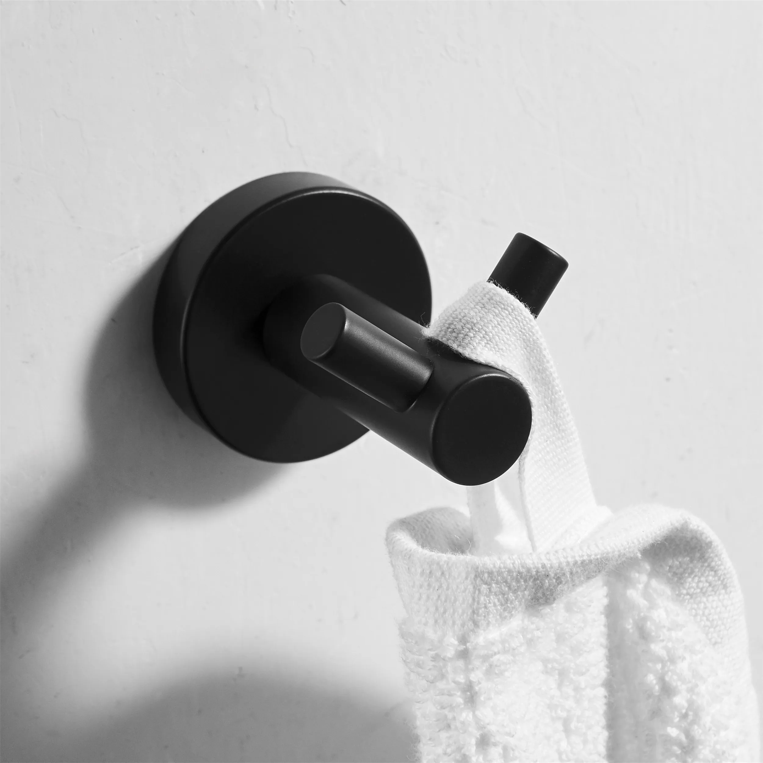 Stainless Steel Robe Hooks Black Decorative Coat Hooks Rack Wall Hanger Bathroom Hook for Towels Hat Bag Rack Wall Mounted