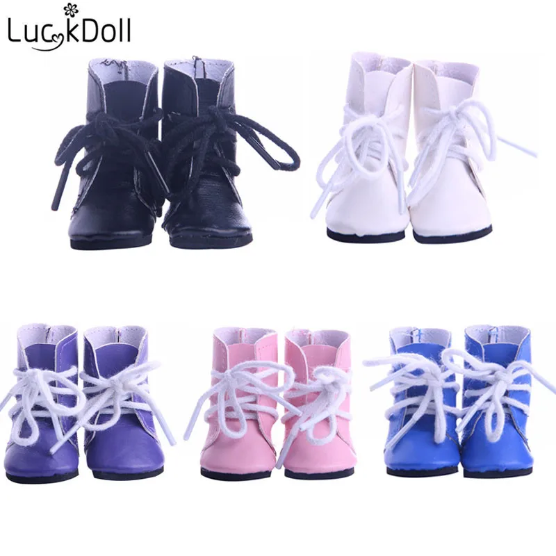 

LUCKDOLL Solid Color Cloth Boots for 14.5 Inch Dolls Accessories Girls Toys,Generation,Birthday Gift