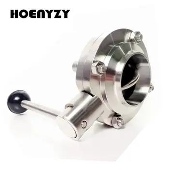 

3/4" 1" 1.5" 1-3/4" 2" Pipe OD 19mm 25mm 32mm 38mm 45mm 51mm Sanitary Weld Butterfly Valve SS304 Brew Beer Dairy Product