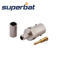Superbat 10 шт. RF RP-BNC обжимной женский разъем(штырь) разъем для коаксиального кабеля RG58, RG142, LMR195