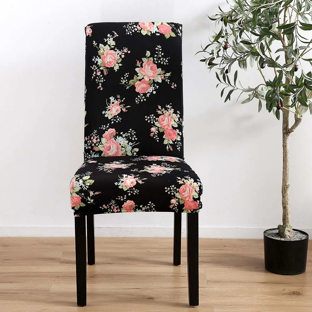 

1pc Elastic Spandex Polyester Universal Chair Cover Vintage Music Note Character Letters Pattern Coffee House Dining Chair Cover