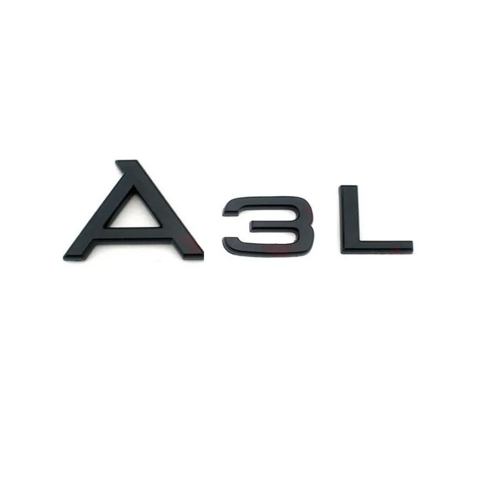 Глянцевый черный "3 A3L" ABS Магистральные сзади числа буквы слова эмблемы наклейки на Стикеры для Audi A3 A3L